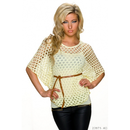 Top s tielkom yellow