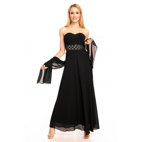 Šaty Emma Dore black dlhé