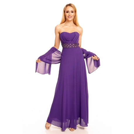 Šaty Emma Dore purple dlhé